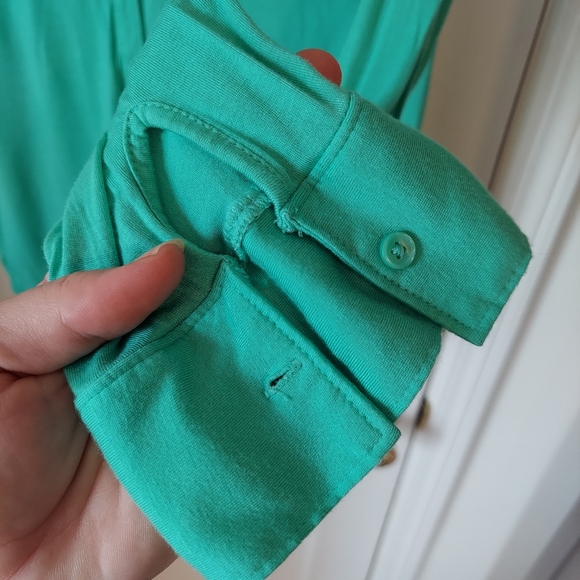 Green Button Down Shirt - Picture 4 of 5